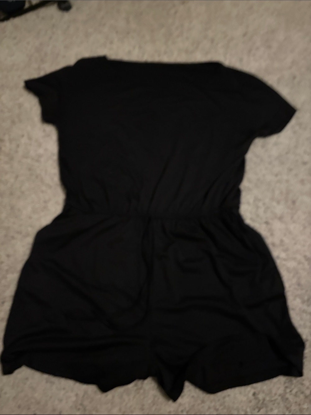 Black Short Sleeve Romper XL